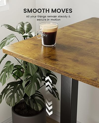 ErGear Height Adjustable Electric Standing Desk, 48 x 24 Inches Sit Stand up Desk, Memory Computer Home Office Desk with Two-Piece Desktop (Walnut)