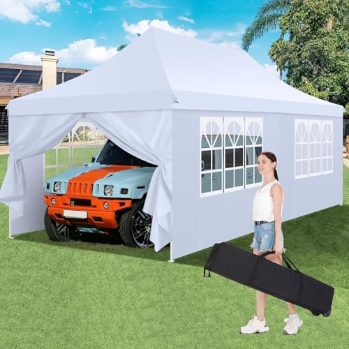 10x10 Pop Up Canopy Tent with 4 Sidewalls and Mesh Windows 2.0