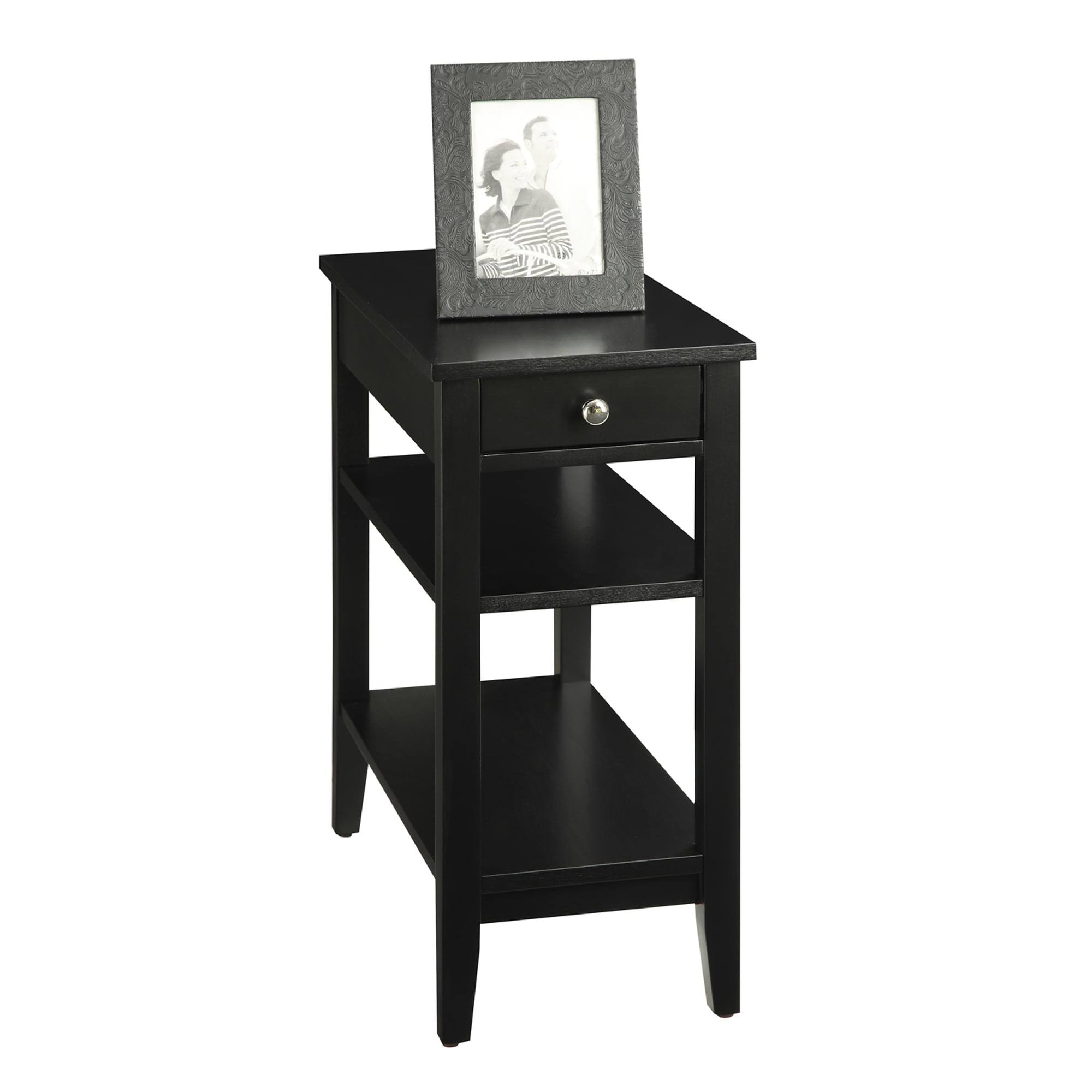 Convenience Concepts American Heritage Three Tier End Table with Drawer