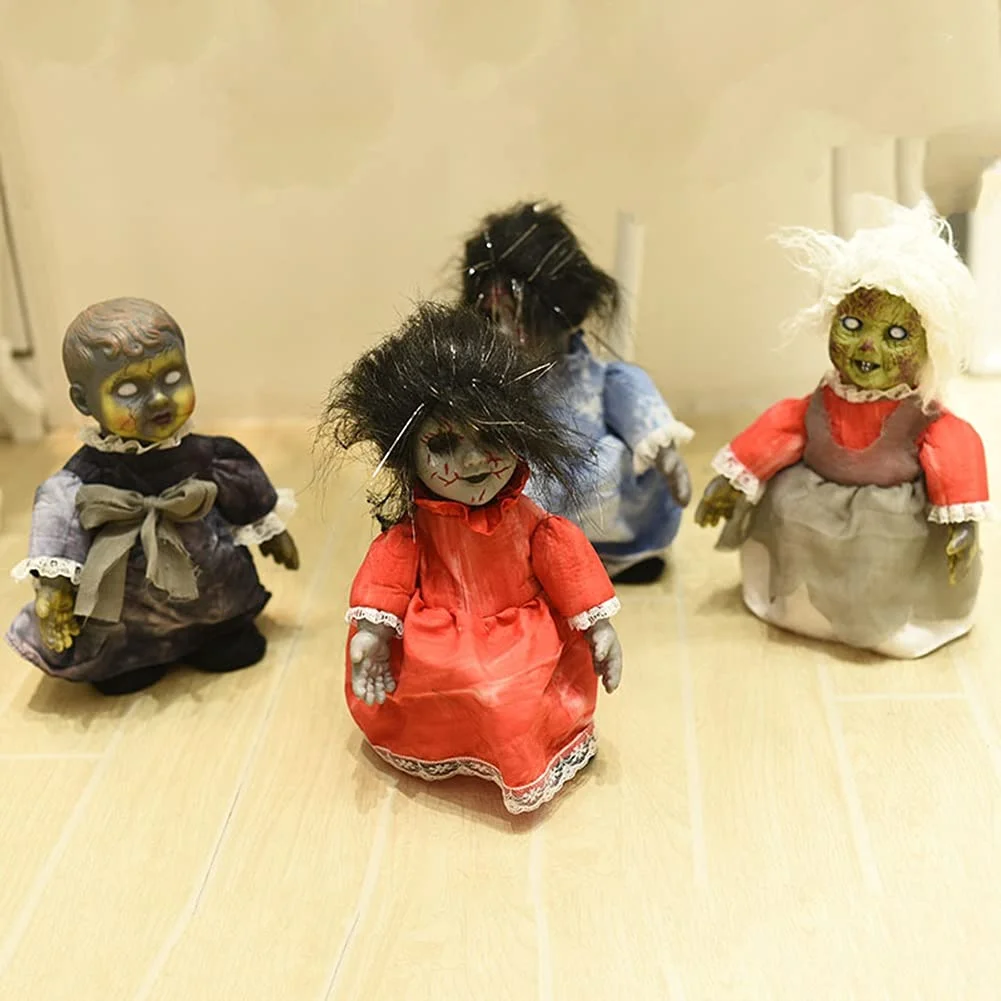 Voice Control Induction Ghost Doll Glowing Sound Creepy Ghost Doll Halloween Decorations