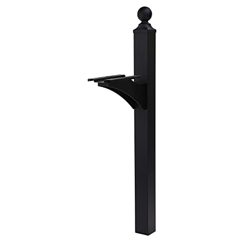 Architectural Mailboxes Landover Aluminum Mailbox Post, Black and Architectural Mailboxes Chadwick Galvanized Steel Post-Mount Mailbox, 8950B-10