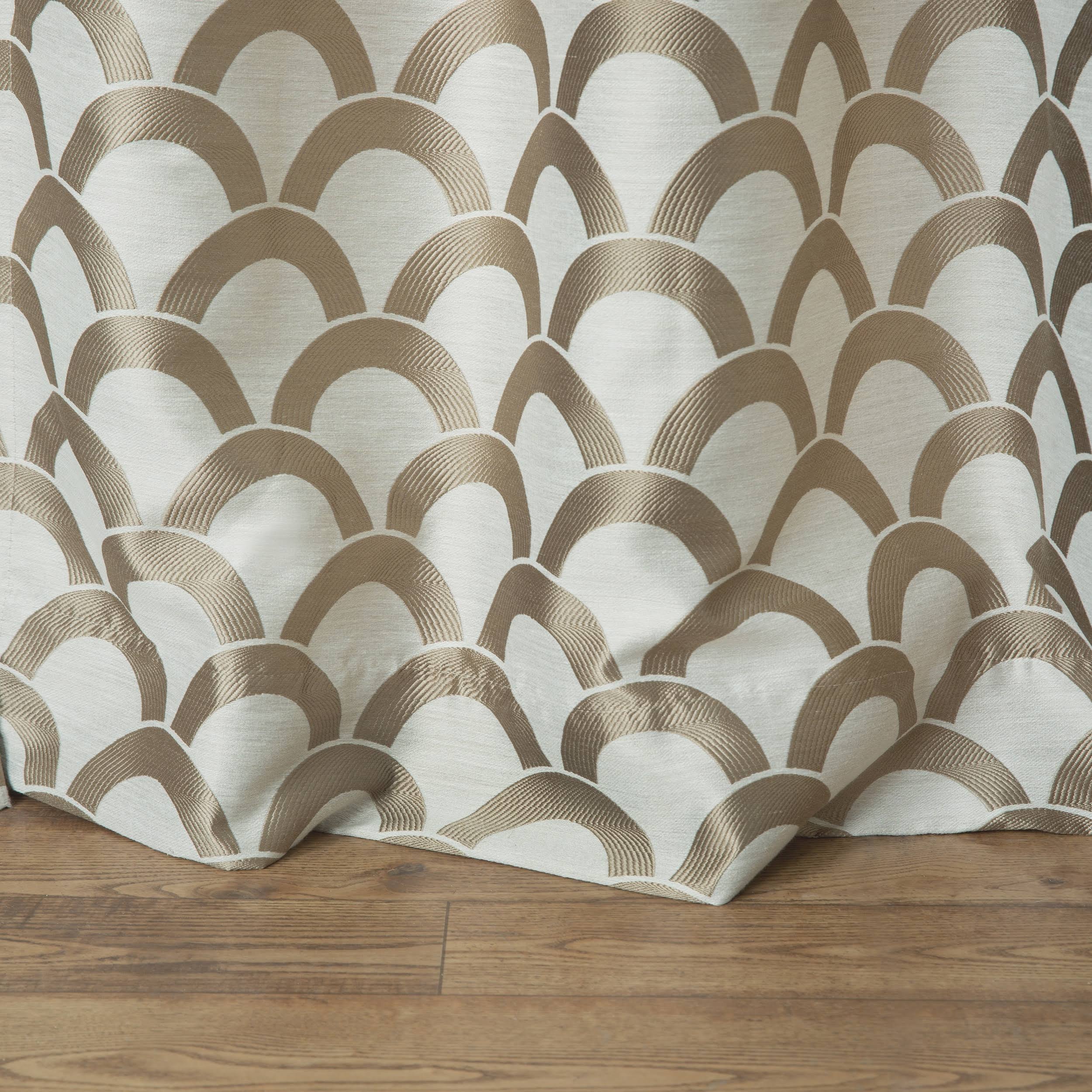 Lambrequin Sahar Jacquard Panel - 54 x 96 - Beige/Taupe