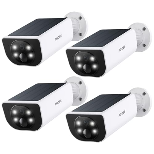 Cameras for Home Security-2K Wireless Security Camera Outdoor with AI Motion Detection & Siren, Non-Stop Solar Powered Charging, Color Night Vision