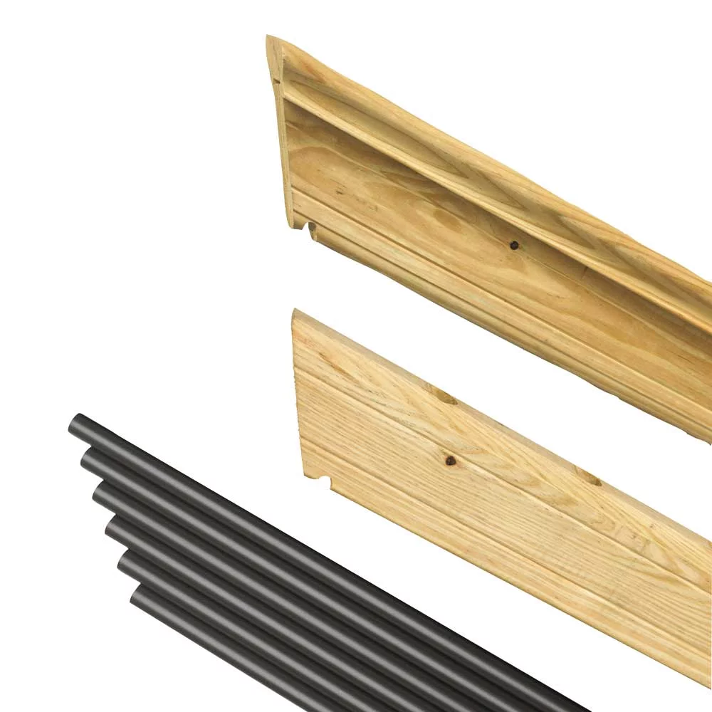 ProWood 6 ft. Pressure-Treated Stair Railing Kit with Black Aluminum Balusters