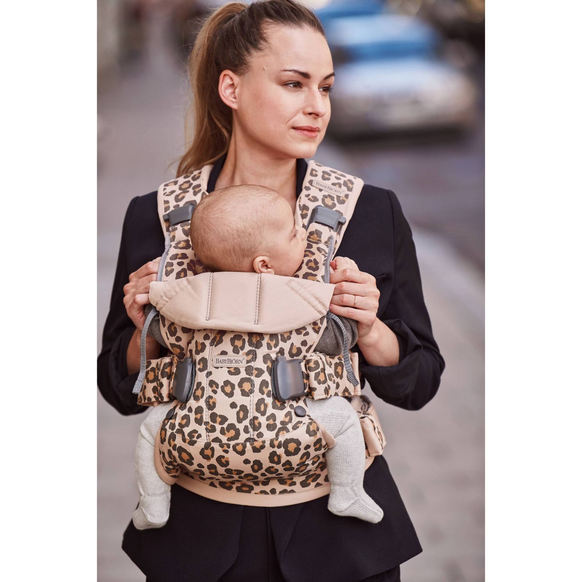 Babybjorn Baby Carrier One - Beige/Leopard, Cotton