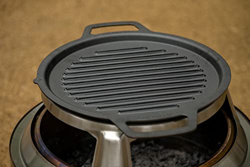 Solo Stove Bonfire Cast Iron Grill Cooking Bundle 2.0 | Smokeless Fire Pit, Stand, Grill & Hub, Wood Burning, Removable Ash Pan