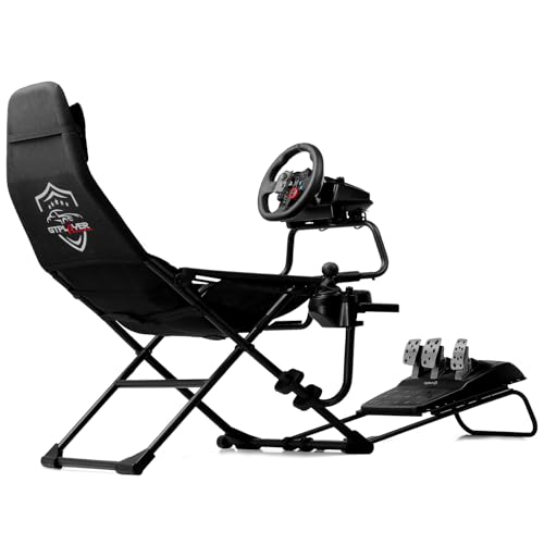 GTPLAYER Sim Racing Cockpit Foldable & Adjustable for High Performance Sim Racing Compact & Flexible Supports All Steering Wheels & Pedals for PC