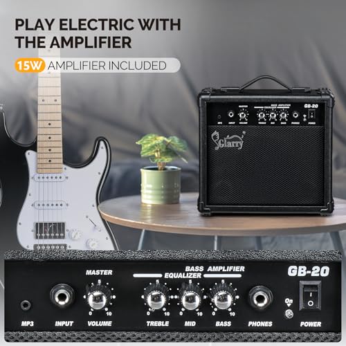 GLARRY Electric Guitar, 39" Full Size Electric Guitar Kit with HSS Pickup Coil Split for Beginner, 20W Amp and Accessories Pack Guitar Bag (Sunset)