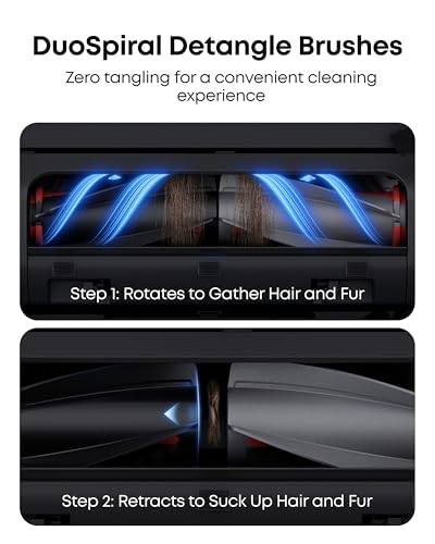 eufy E25 Omni Robot Vacuum and Mop Combo,HydroJet System, 20,000Pa Turbo Suction, Zero-Tangle Design, Edge-to-Corner Deep Cleaning