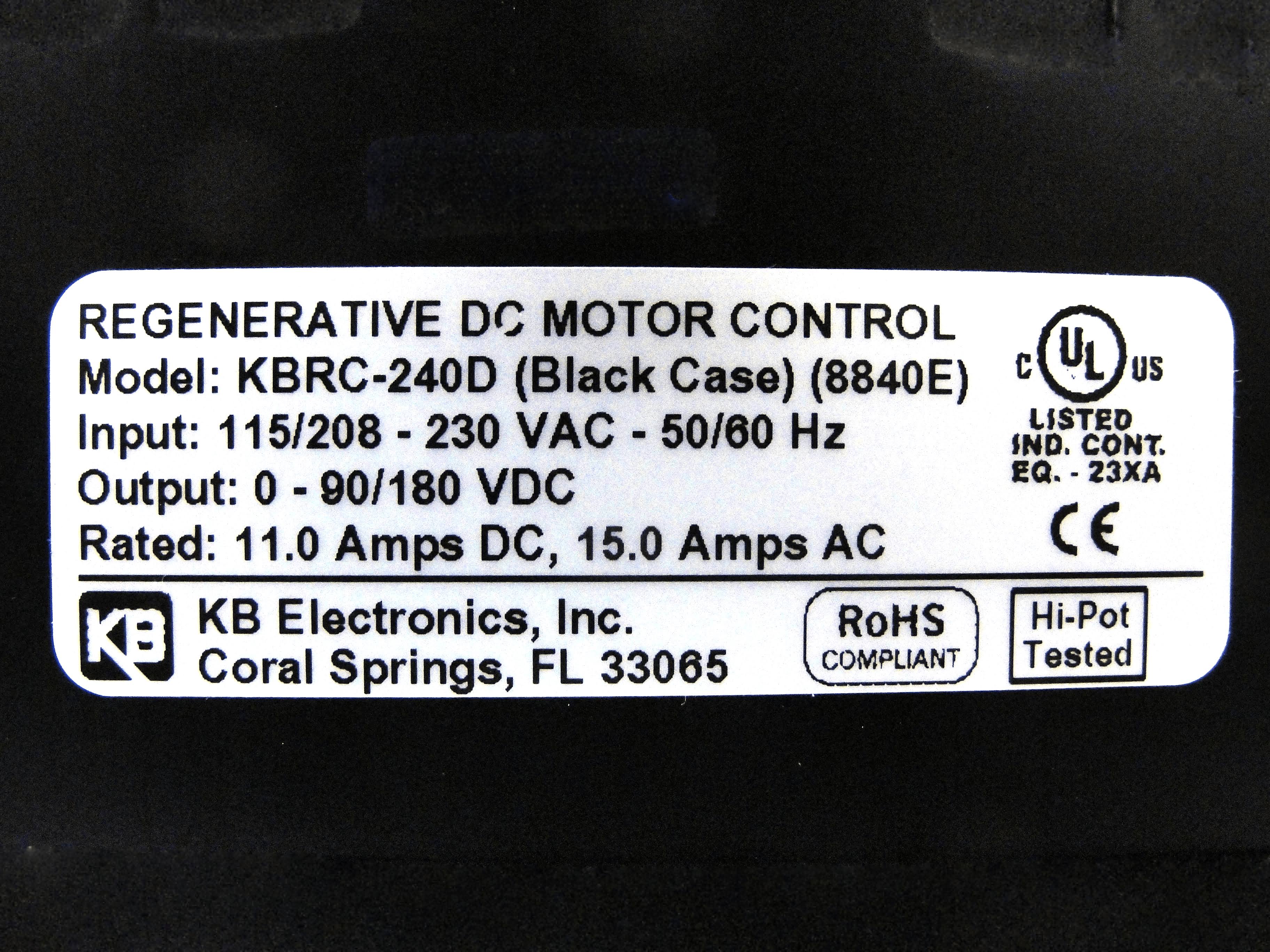 KB Electronics KBRC-240D DC Motor Control 8840