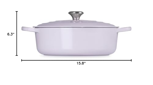 Le Creuset Enameled Cast Iron Signature Round Wide Dutch Oven, 6.75 qt., Cerise