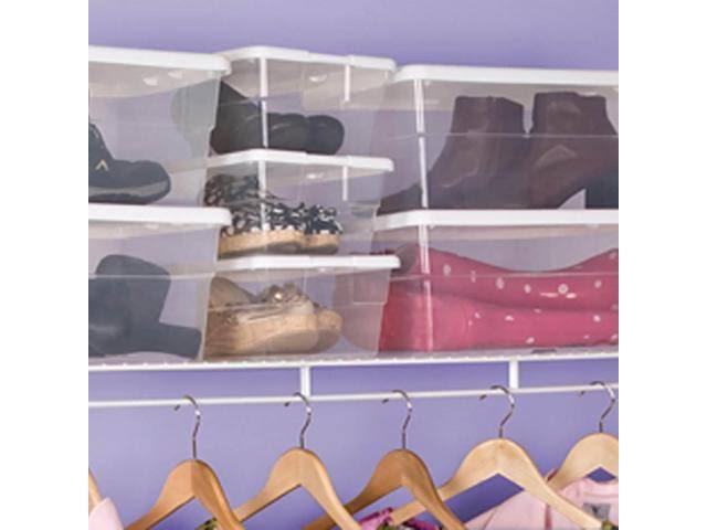 Sterilite 16 Quart Clear Plastic Stacking Storage Container Box (132 Pack)