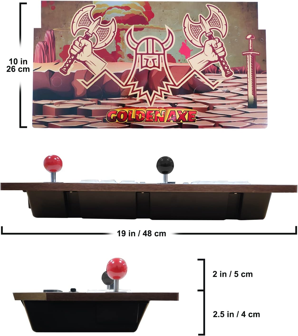 Intec Gaming Genesis Fighting Stick for Arcade1Up Cabinet, Play SEGA Genesis on Cabinet, Plug Cartridge and Play, Work as a Genesis Console