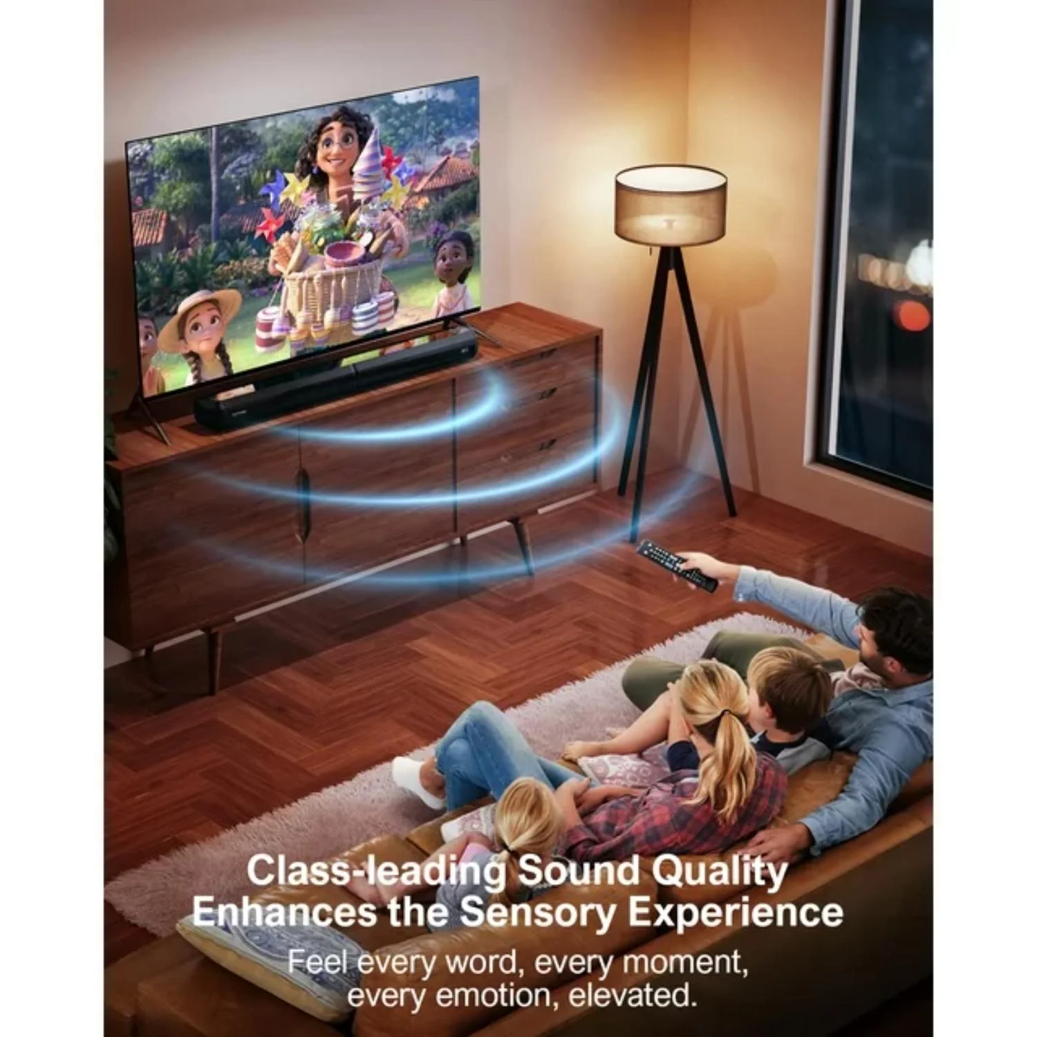 ULTIMEA 2.2ch Sound Bar for TV, Built-in Dual Subwoofer, 2 in 1 Separable Bluetooth 5.3 Soundbar , Bassmax Adjustable TV Surround Sound Bar