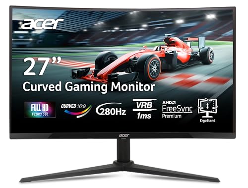 Acer Nitro XZ270 Xbmiipx 27" 1500R Curved Full HD (1920 x 1080) VA Zero-Frame Gaming Monitor with Adaptive Sync