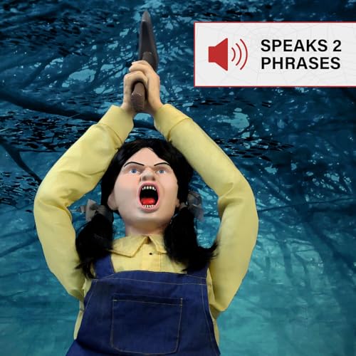 Haunted Hill Farm 5.9 ft. Animatronic Lurching Woman by Tekky, Halloween Animatronic, Scary Indoor House Prop & Decoration