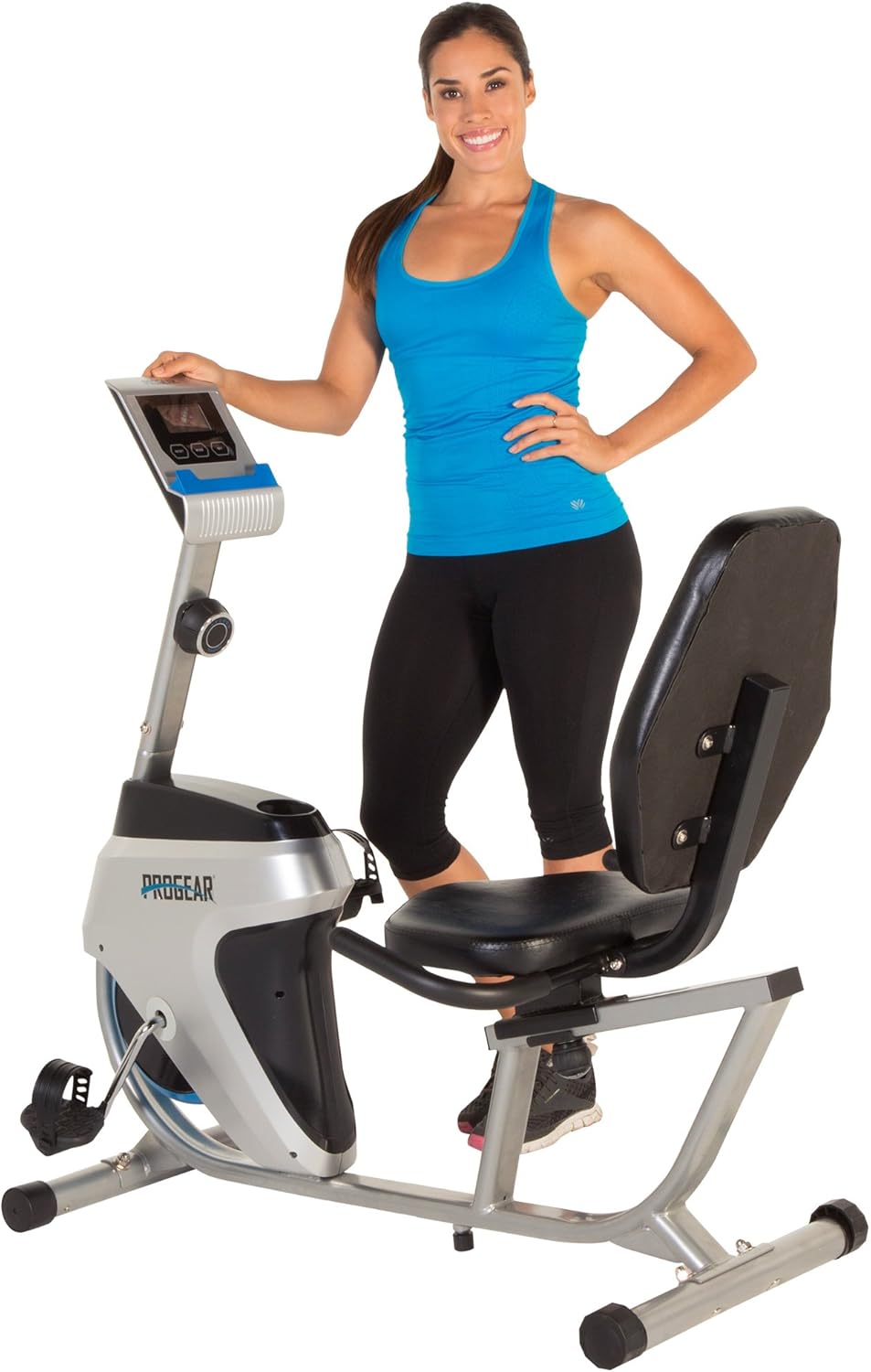 Progear 555LXT Magnetic Tension Recumbent Bike with Workout Goal Setting Computer