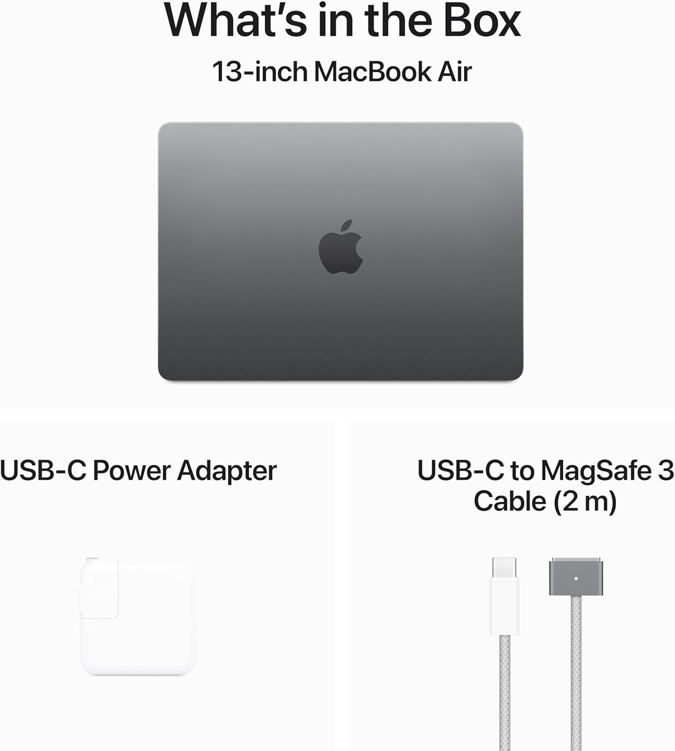 Apple 2024 MacBook Air 13-inch Laptop with M3 chip, 16GB Unified Memory, 1TB SSD Storage, Space Gray - Z1B600165