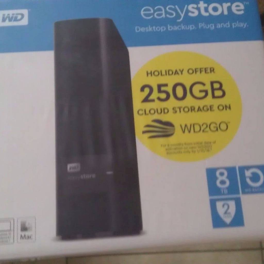 WD - Easystore 8TB External USB 3.0 Hard Drive - Black