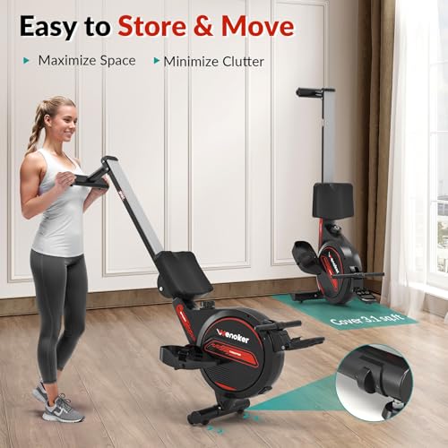 Rowing Machine,Wenoker Magnetic Rower Machine for Home,350 LB Weight Capacity