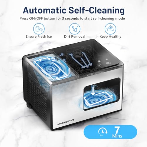 Nugget Countertop Ice Maker with Soft Chewable Ice 40Lbs, Pebble Sonic Ice Machine with Basket and Scoop, Ready in 5 Mins, 40Lbs/24H