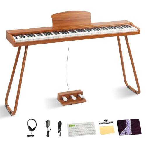 Ktaxon 88 Key Keyboard Piano Set, Full Size Digital Piano with Multi-Adjustable Height Bench, Powerful Functional Panel