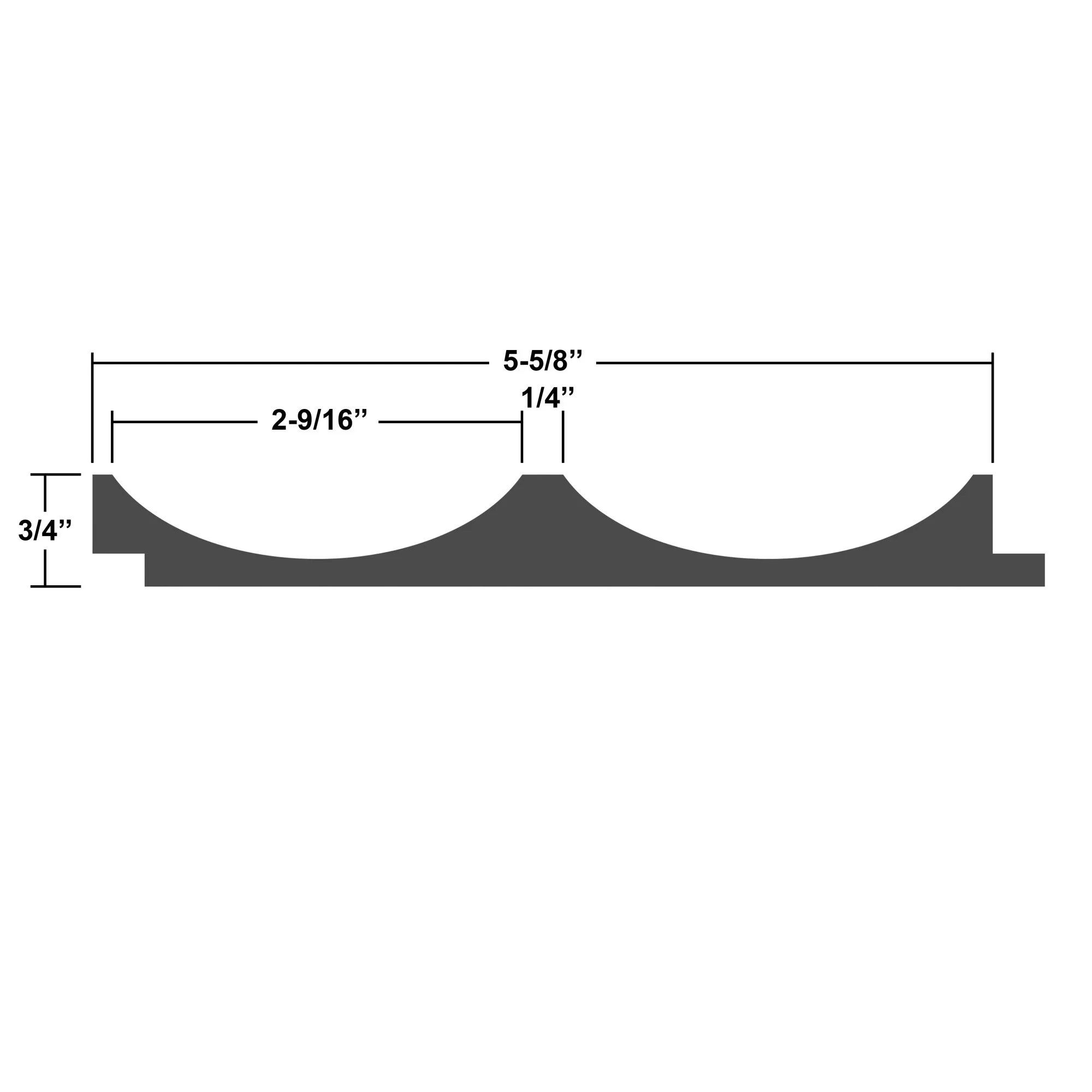 Timeline 103-.75 Fluted 6" X 72" Oak Wall Paneling - Scallop