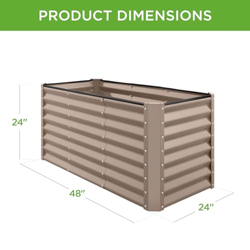 Best Choice Products 8x4x2ft Outdoor Metal Raised Garden Bed, Deep Root Planter Box for Vegetables, Flowers, Herbs