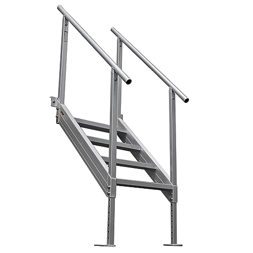Extreme Max 3005.3843 Universal Mount Aluminum Dock Stair - 4-Step