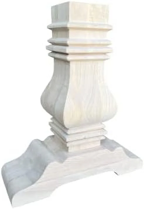 unfinished pedestal base, pack of two,16 inch bench height, wood furniture legs for diy and contract woodworking, trestle legs