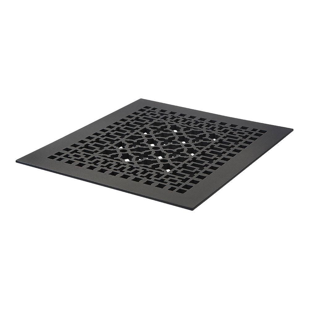 Reggio Register Scroll 18-1/8-In x 14-1/4-in Cast Iron Floor Register in Black | 1620-GNH