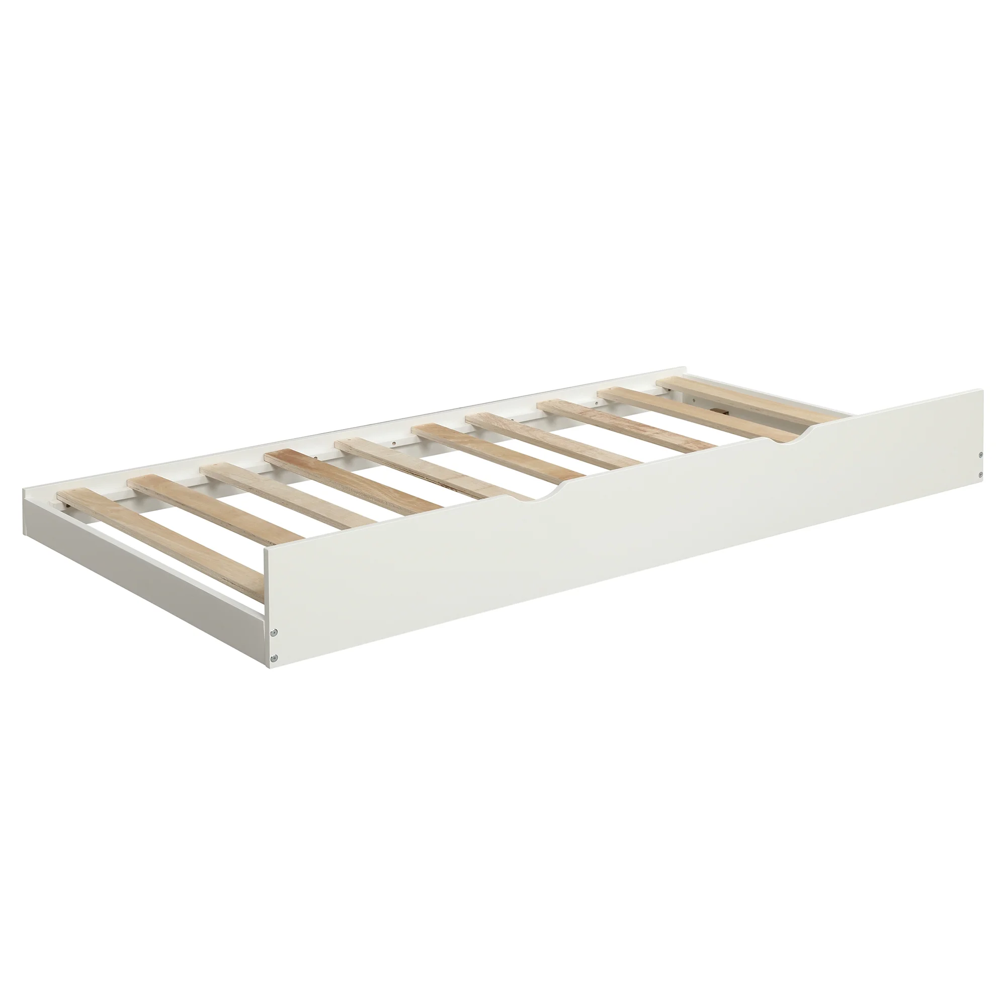 EUROCO Solid Wood Daybed with Trundle, Twin for Kids Room, White