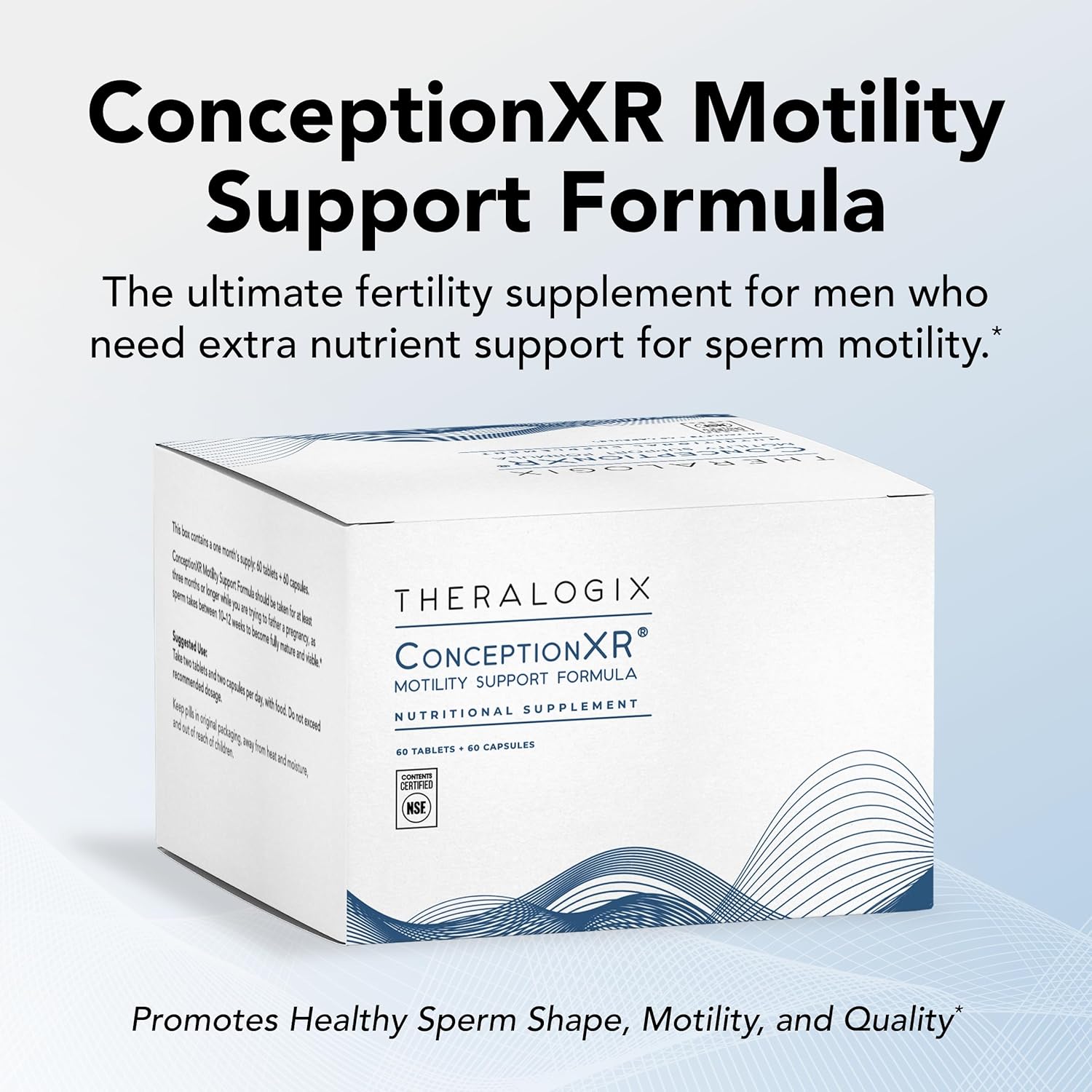 Theralogix ConceptionXR Motility Support Formula - Men's Preconception Vitamins for Fertility Support