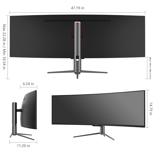 INNOCN 45C1R 45 Inch 5120 x 1440p Ultrawide Curved Gaming Monitor, R1500, HDR400, USB Type-C 90W Power Delivery, PIP/PBP, Built-in Speaker