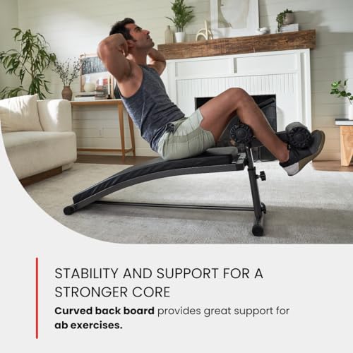 Finer Form Gym-Quality Sit Up Bench with Reverse Crunch Handle