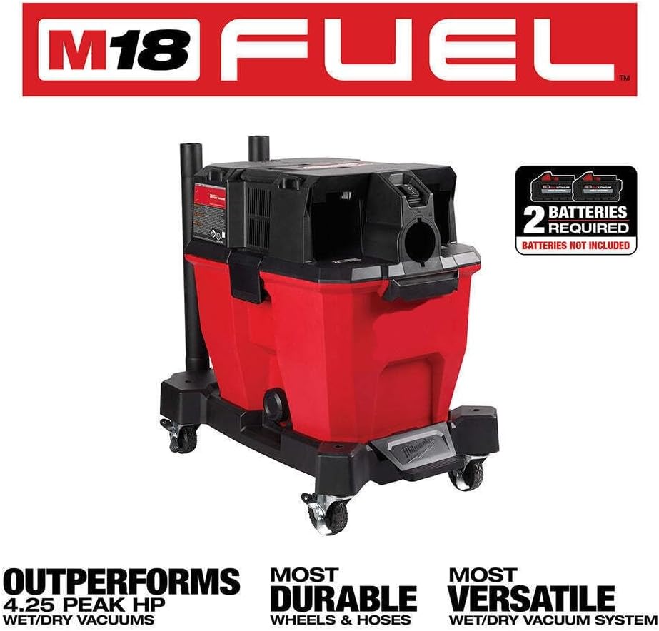 Vacuum Cordless,Battery Powered Shop Vac,Shop Vac,Shop Vacuum Wet and Dry Vac,for Milwaukee 0920-20 M18 Fuel 9 Gallon Dual-Battery Wet/Dry Vacuum