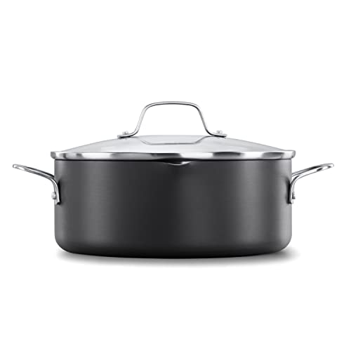 Calphalon 10-Piece Pots and Pans Set, Nonstick Kitchen Cookware with No-Boil Over Inserts and Stay-Cool Stainless Steel Handles, Black