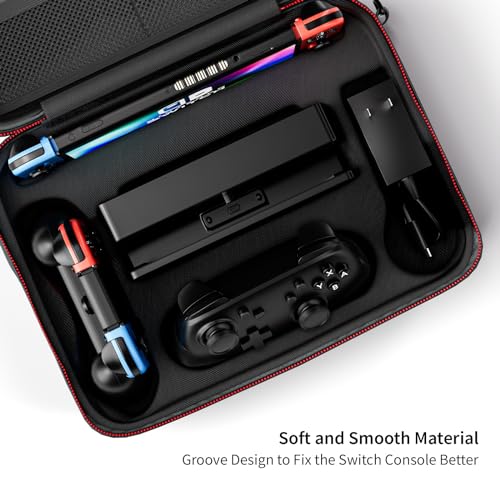 Nintendo Switch Gaming Console with Neon Blue/Neon Red Joy-Con and Signature Series Multi-Player Bundle