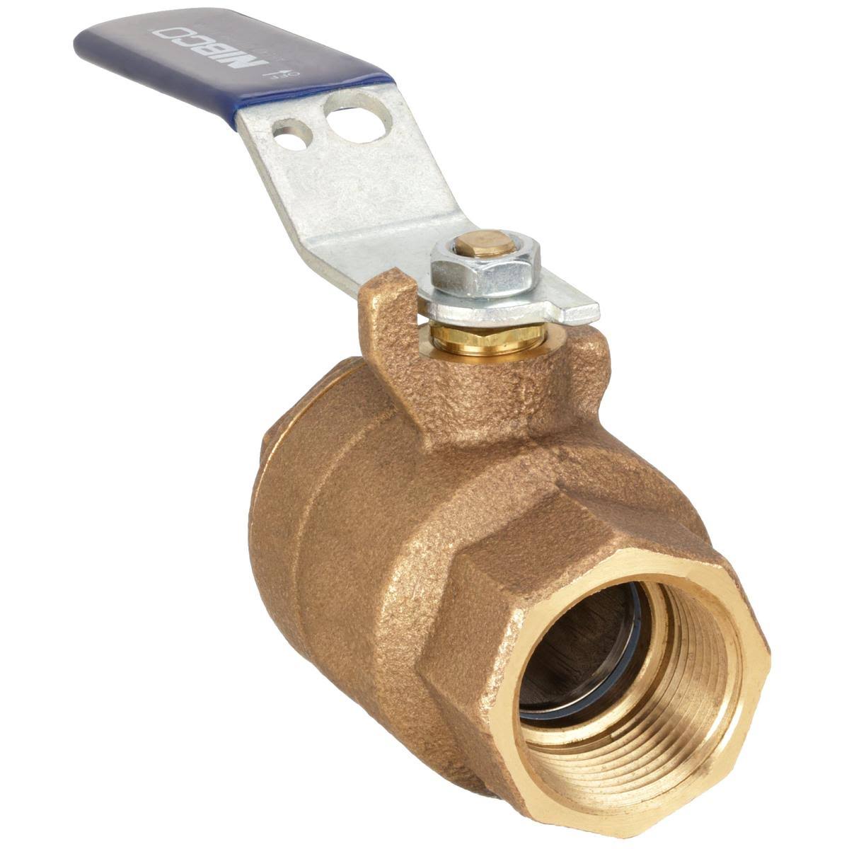 Nibco T58570 2 Bronze Ball Valve,inline,fnpt,2 in