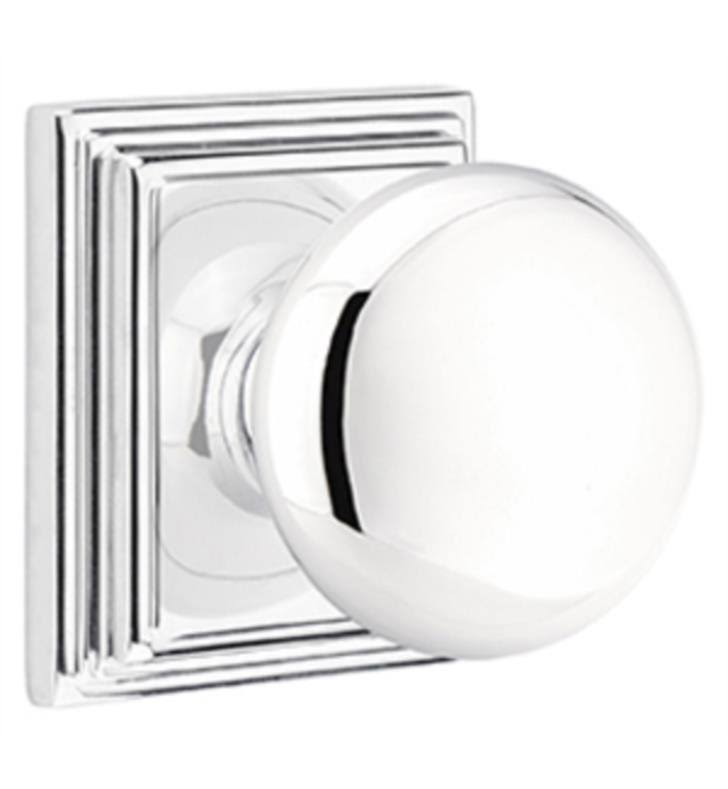 Emtek 8161BTUS10B Passage Belmont Knob with Wilshire Rose Finish: Oil Rubbed Bronze
