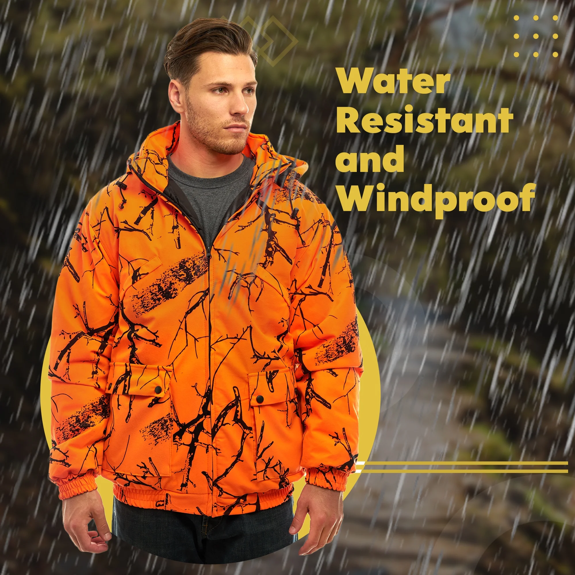 TrailCrest Adult Men’s Insulated & Waterproof Safety Tanker Jacket, 3X, Blaze Orange Camo