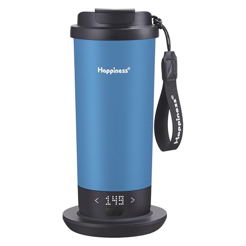 Happiness Self-Heating Travel Mug 20oz,Smart Rechargeable Electric Temperature Control Heated Coffee Cup