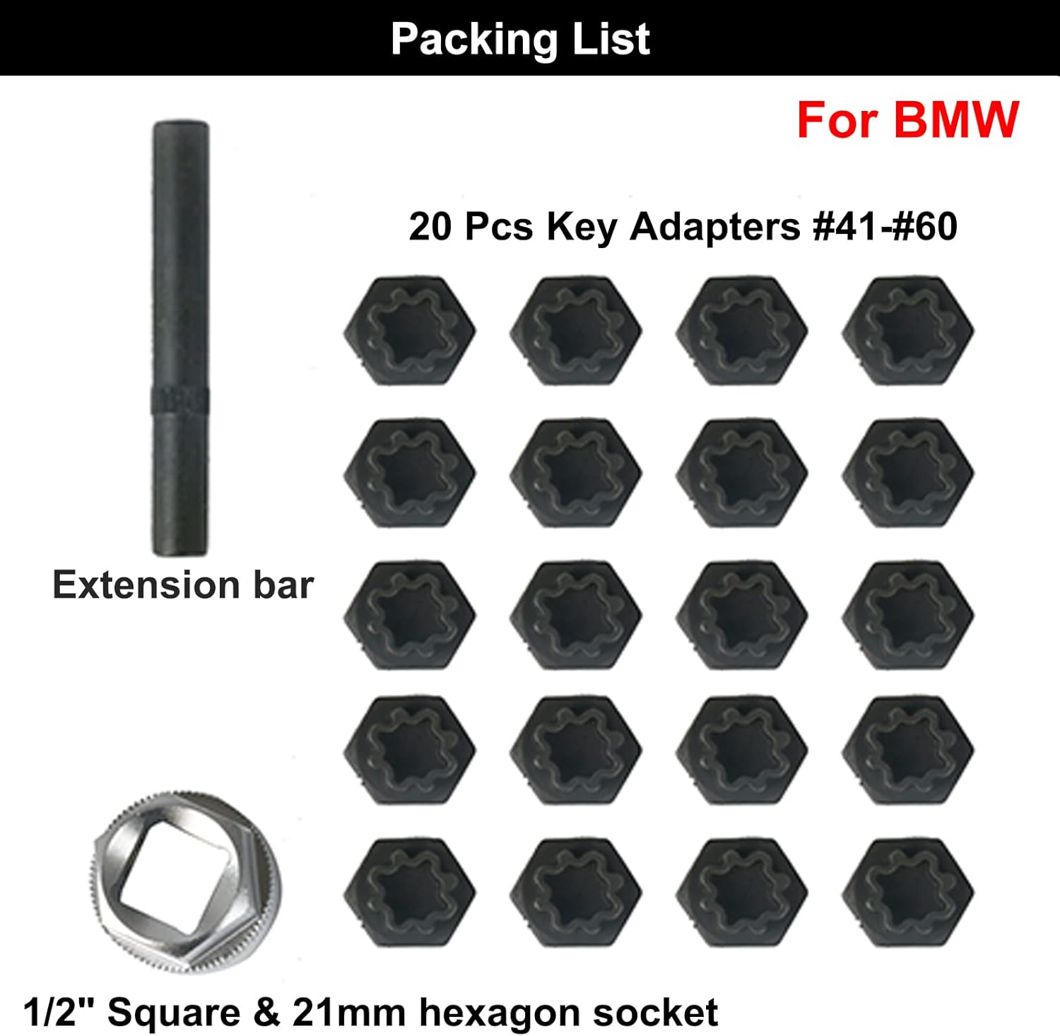 CATUDIY Automotive Wheel Lock Removal Kit Locking Lug Nuts Compatible for BMW Series