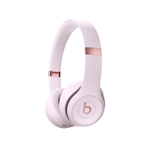 Beats Solo 4 - Wireless Bluetooth On-Ear Headphones, Apple & Android Compatible, Up to 50 Hours of Battery Life - Black & Gold