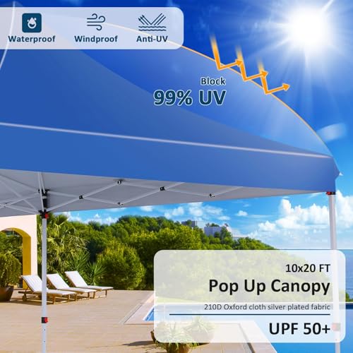 10x10 Pop Up Canopy Tent with 4 Sidewalls and Mesh Windows 2.0