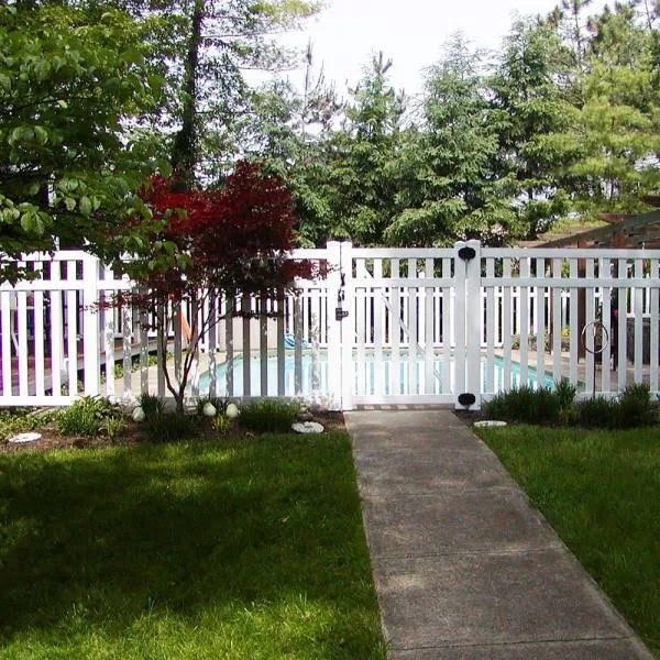 Weatherables Captiva 4 ft. x 5 ft. White Vinyl Pool Fence Gate