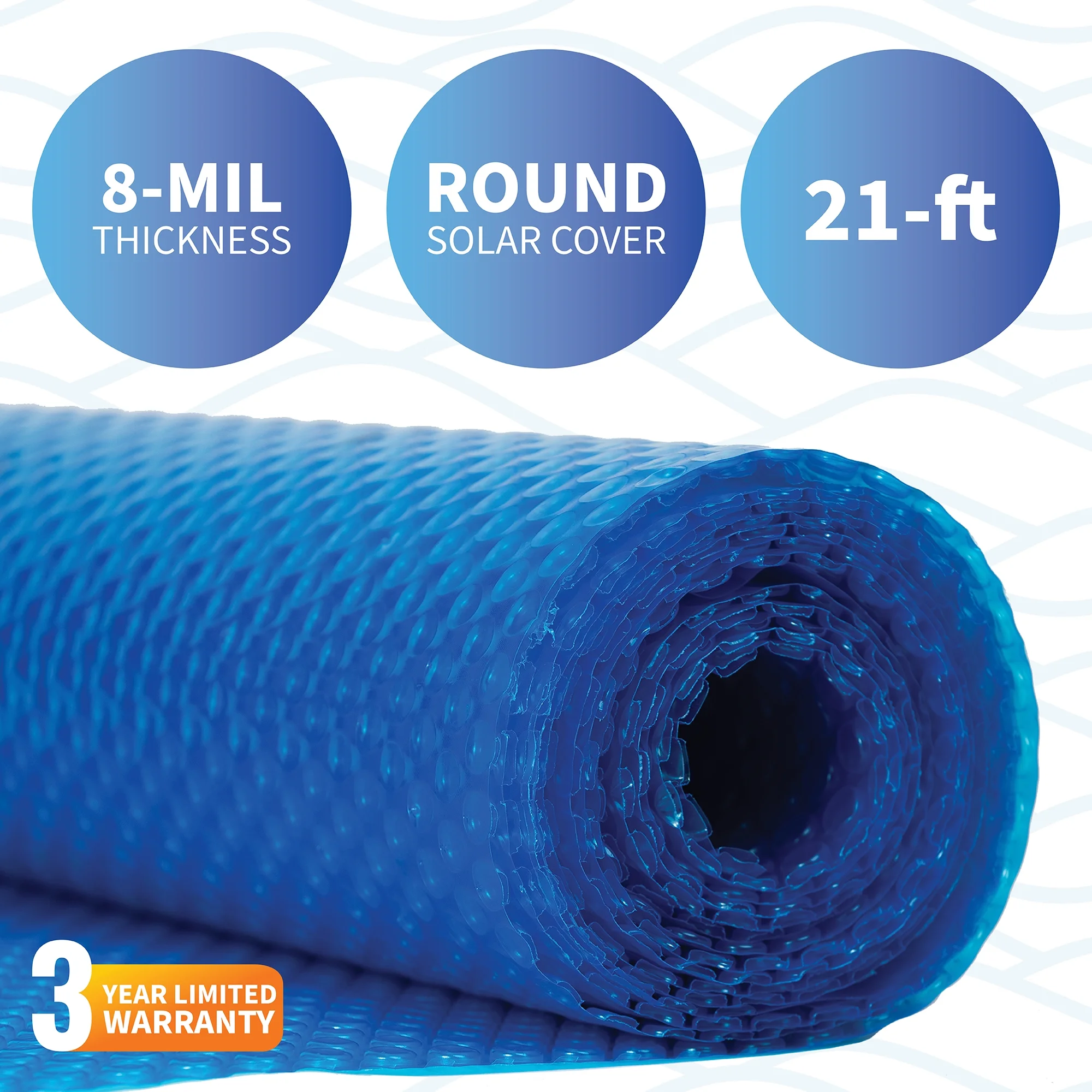 Blue Wave 8-mil Solar Blanket for Round Above-Ground Pools ? Blue