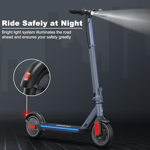 Caroma Electric Scooter, 350W/500W/750W Powerful Motor, 20/25/30 Miles Long Range, 20/25 Mph Top Speed, 9" Solid Tires