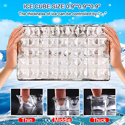 Commercial Ice Maker Machine,110lbs/24H ice Machine with 24lbs Ice Storage Capacity,Freestanding,Recessed,Built-in Ice Maker,LED Digital Display