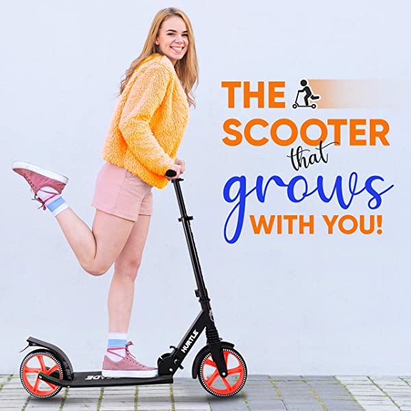 Hurtle Scooter &ndash; Scooter for Teenager &ndash; Kick Scooter &ndash; 2 Wheel Scooter with Adjustable T-Bar Handlebar &ndash
